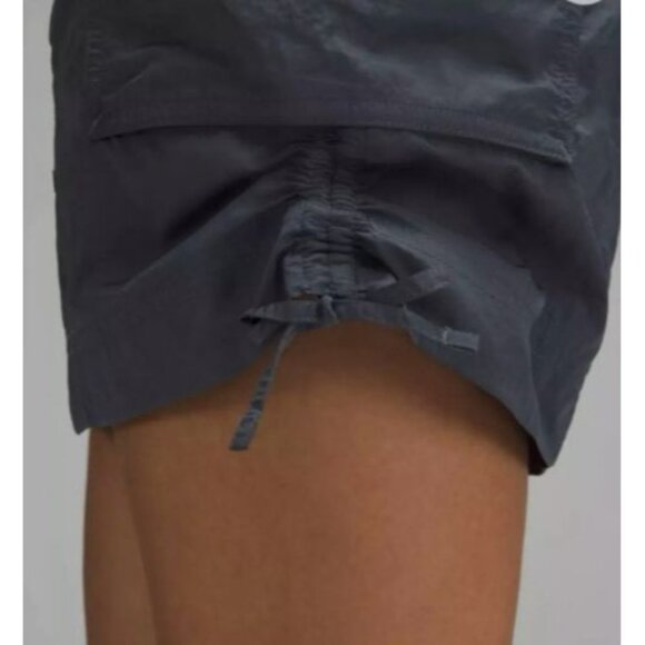 Lululemon Nylon Cargo Mini Skirt Oil Grey‎ Blue Size Large NWT $98 NEW LW8AKES - Picture 5 of 6